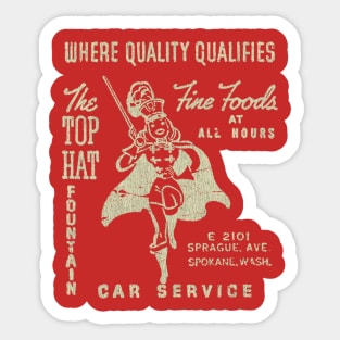 Top Hat Fountain Vintage Sticker